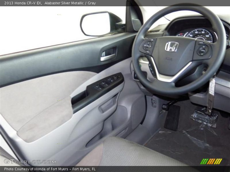 Alabaster Silver Metallic / Gray 2013 Honda CR-V EX