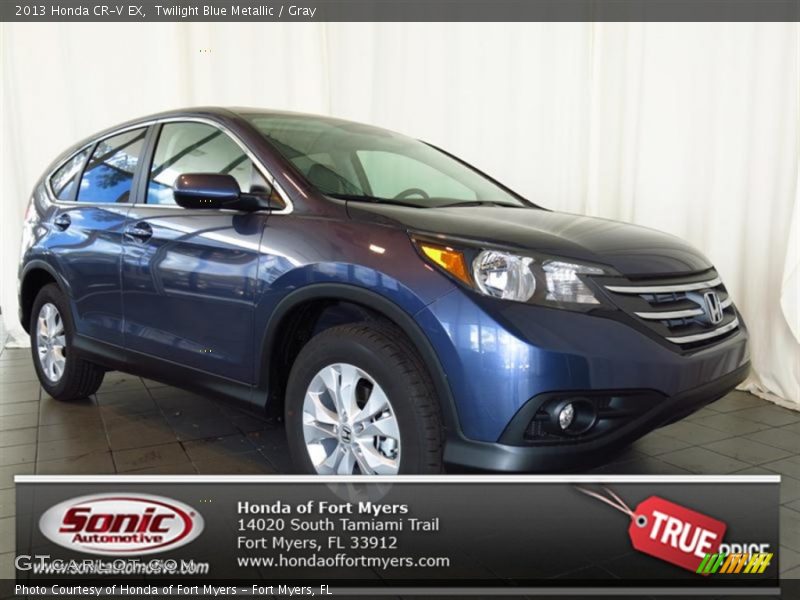 Twilight Blue Metallic / Gray 2013 Honda CR-V EX