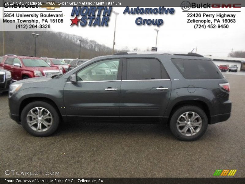 Cyber Gray Metallic / Light Titanium 2013 GMC Acadia SLT AWD