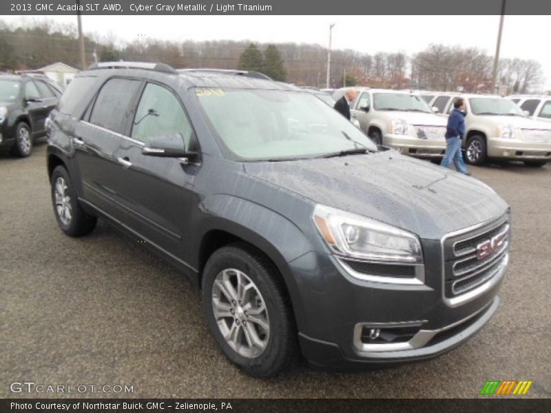 Cyber Gray Metallic / Light Titanium 2013 GMC Acadia SLT AWD