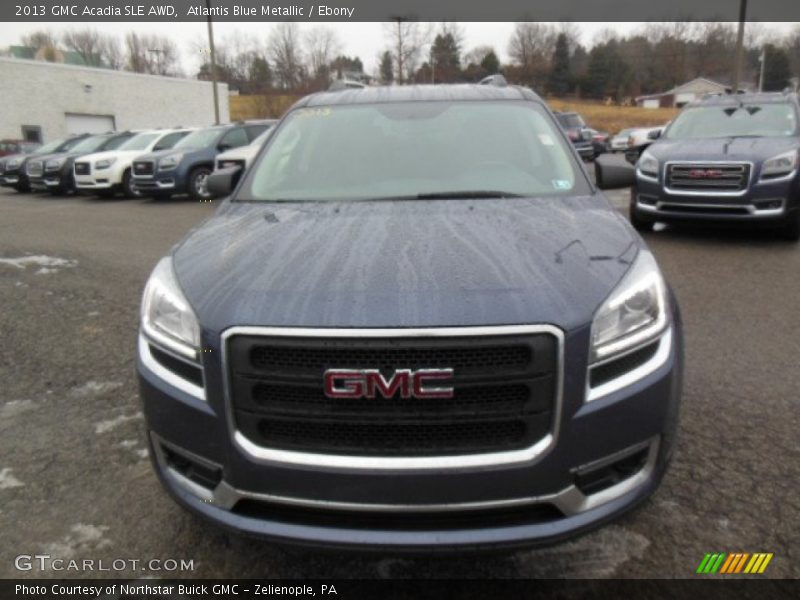 Atlantis Blue Metallic / Ebony 2013 GMC Acadia SLE AWD
