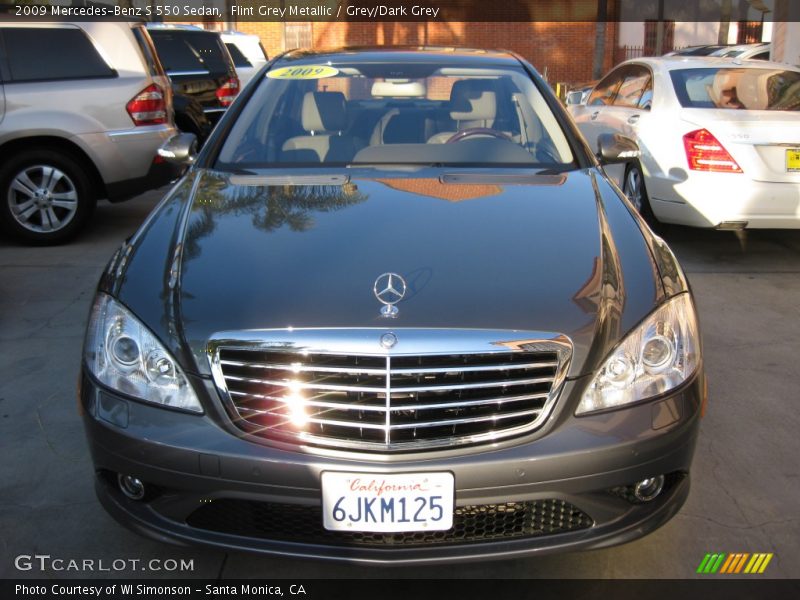 Flint Grey Metallic / Grey/Dark Grey 2009 Mercedes-Benz S 550 Sedan