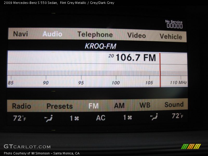 Flint Grey Metallic / Grey/Dark Grey 2009 Mercedes-Benz S 550 Sedan