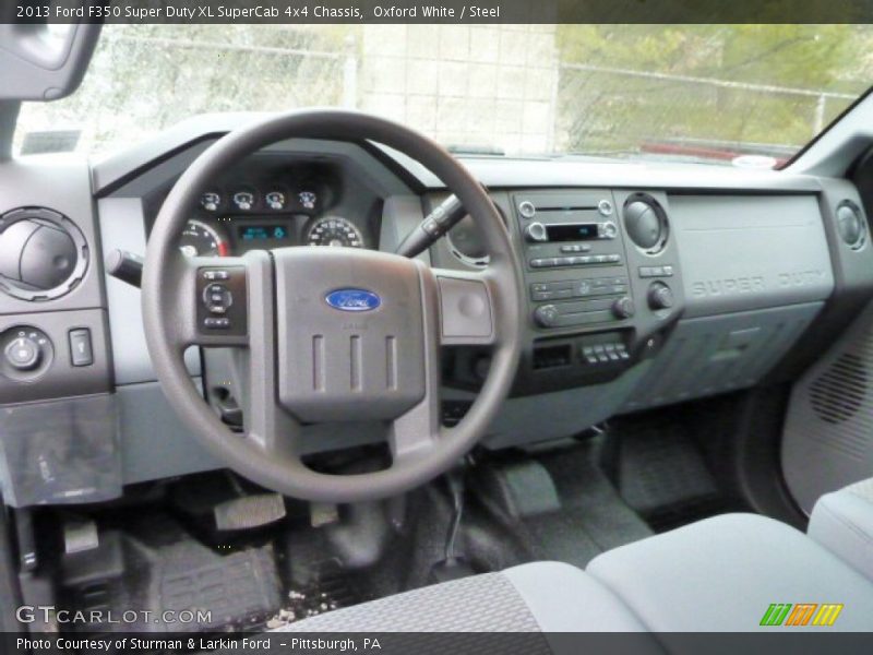 Oxford White / Steel 2013 Ford F350 Super Duty XL SuperCab 4x4 Chassis
