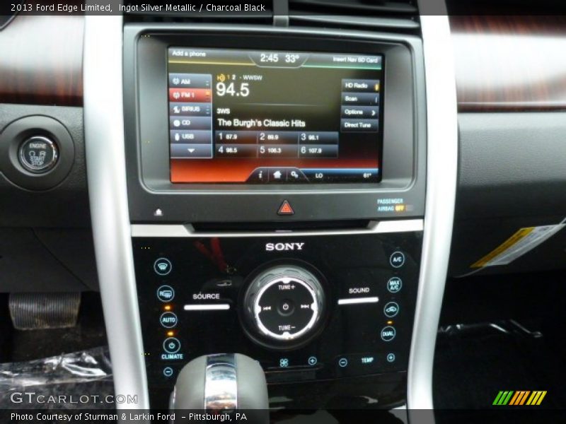 Ingot Silver Metallic / Charcoal Black 2013 Ford Edge Limited