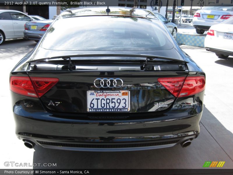 Brilliant Black / Black 2012 Audi A7 3.0T quattro Premium