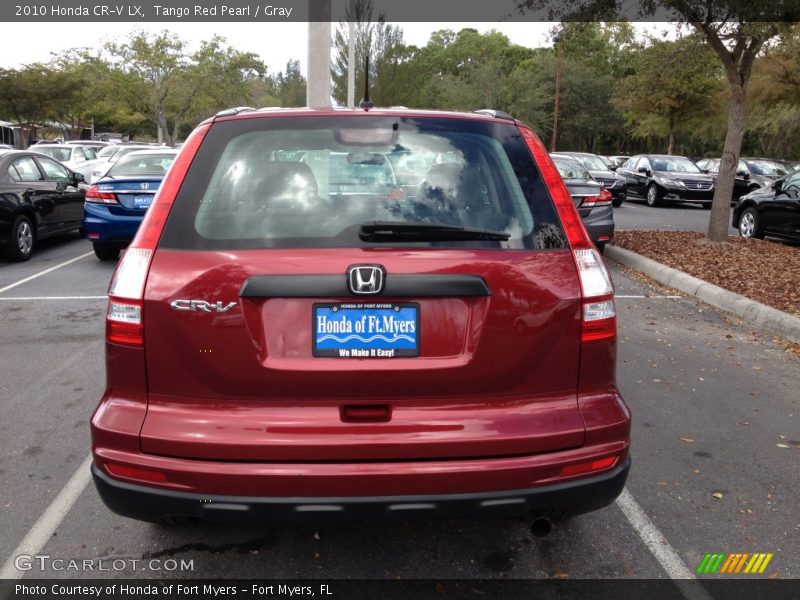 Tango Red Pearl / Gray 2010 Honda CR-V LX