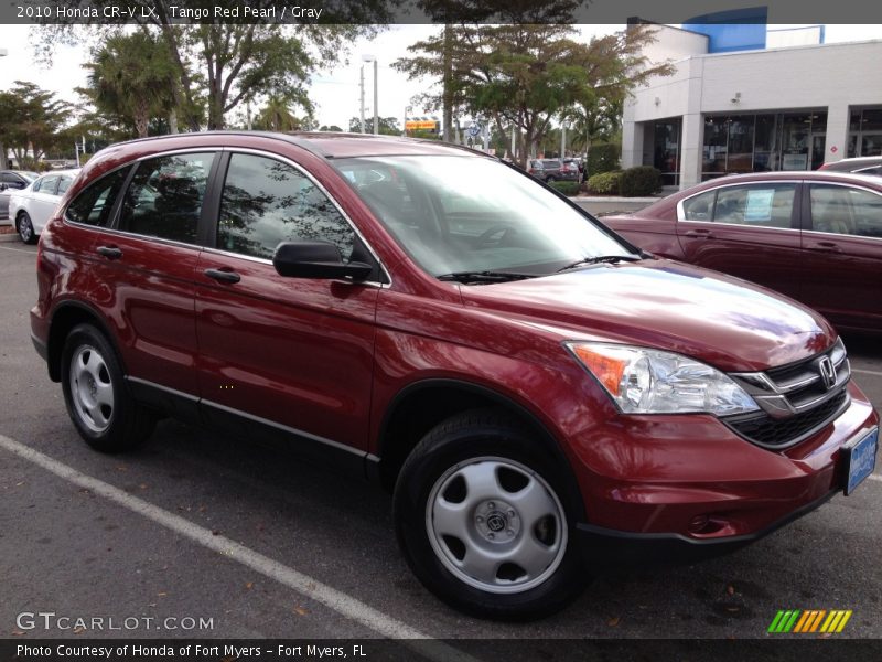 Tango Red Pearl / Gray 2010 Honda CR-V LX