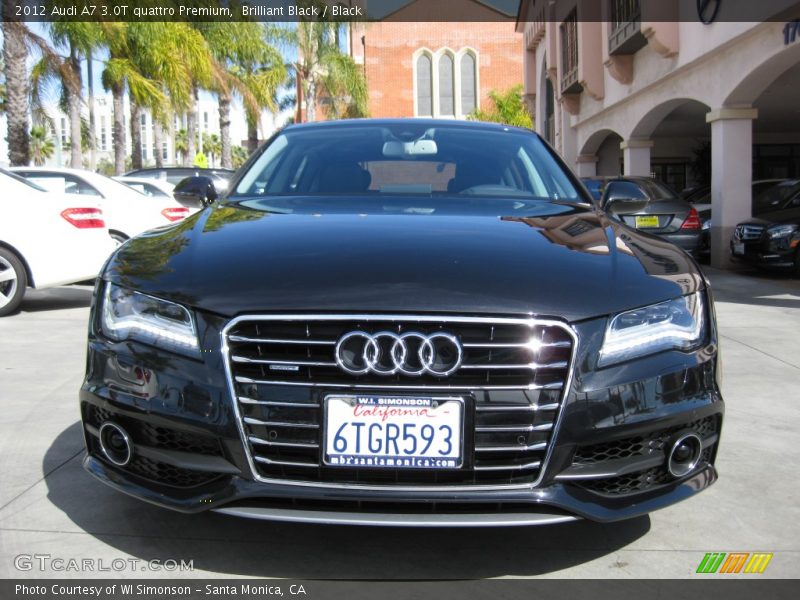 Brilliant Black / Black 2012 Audi A7 3.0T quattro Premium