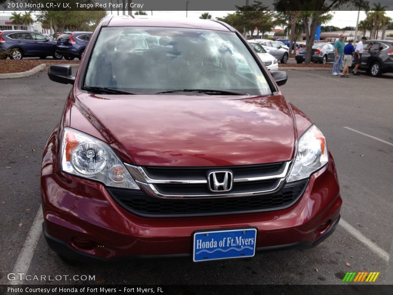Tango Red Pearl / Gray 2010 Honda CR-V LX