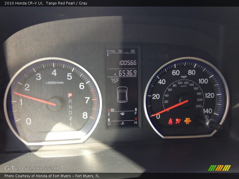 Tango Red Pearl / Gray 2010 Honda CR-V LX