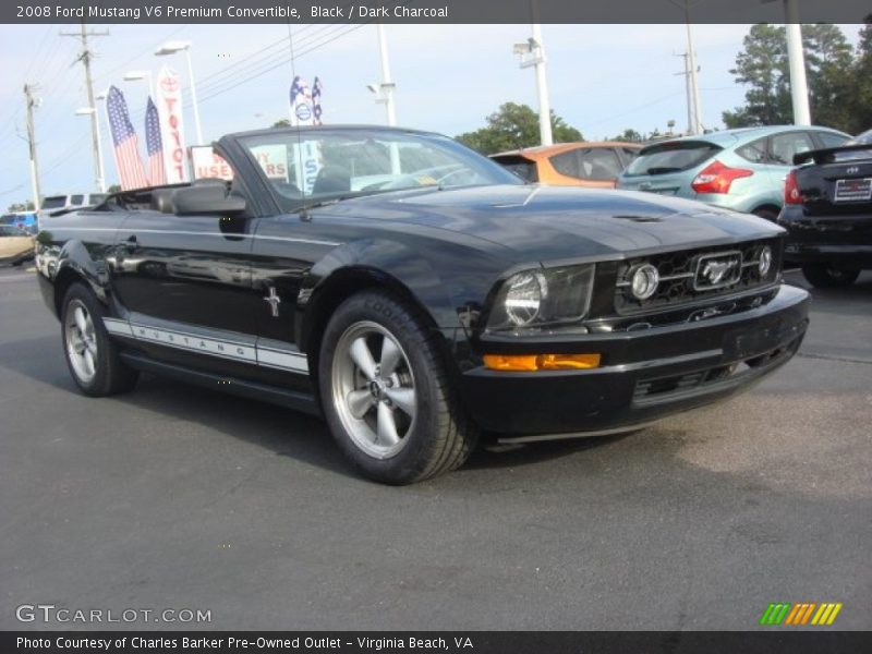 Black / Dark Charcoal 2008 Ford Mustang V6 Premium Convertible