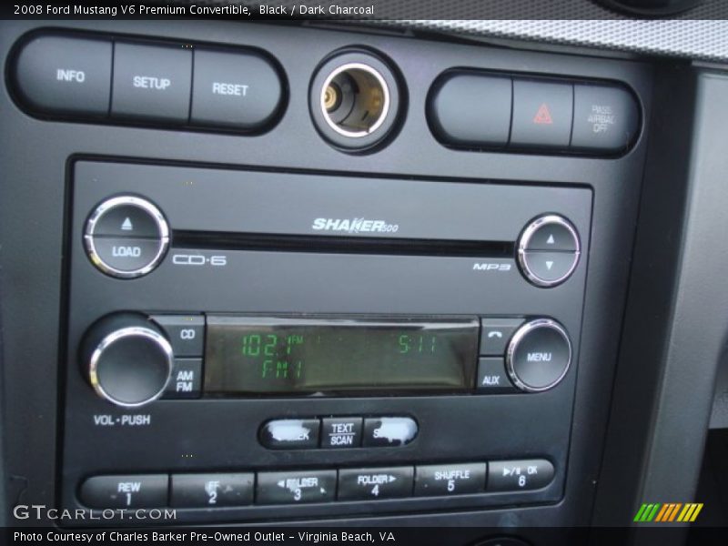 Black / Dark Charcoal 2008 Ford Mustang V6 Premium Convertible