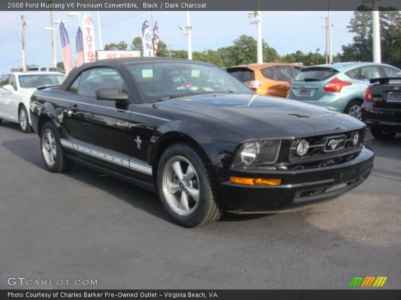 Black / Dark Charcoal 2008 Ford Mustang V6 Premium Convertible