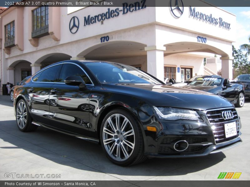 Brilliant Black / Black 2012 Audi A7 3.0T quattro Premium