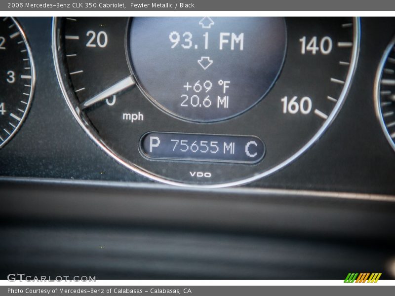 Pewter Metallic / Black 2006 Mercedes-Benz CLK 350 Cabriolet