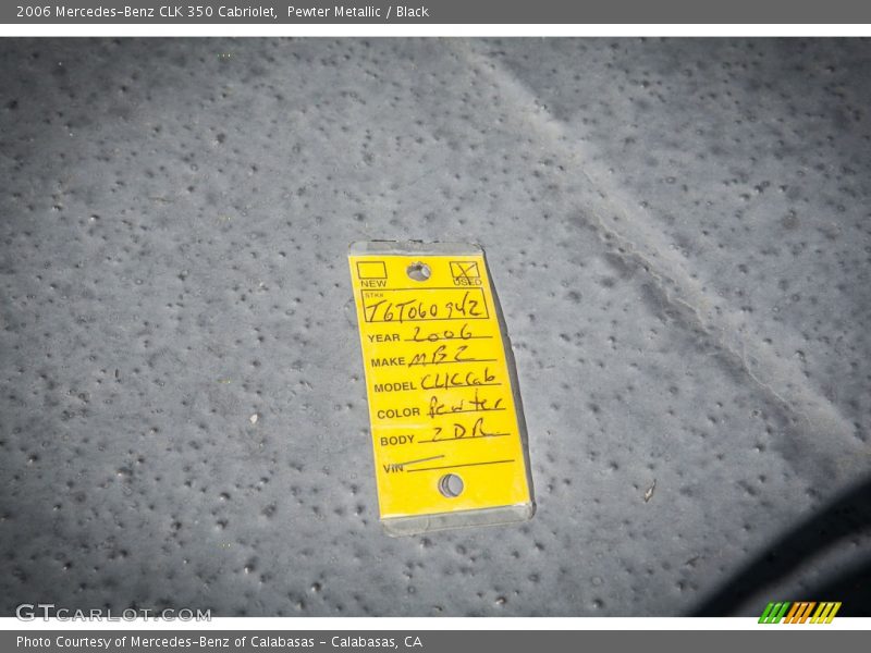 Pewter Metallic / Black 2006 Mercedes-Benz CLK 350 Cabriolet