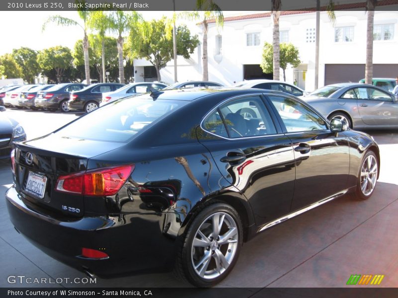 Black Sapphire Pearl / Black 2010 Lexus IS 250
