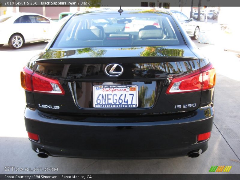 Black Sapphire Pearl / Black 2010 Lexus IS 250