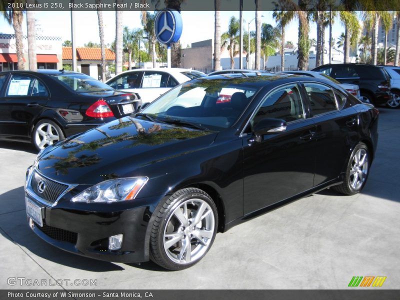 Black Sapphire Pearl / Black 2010 Lexus IS 250