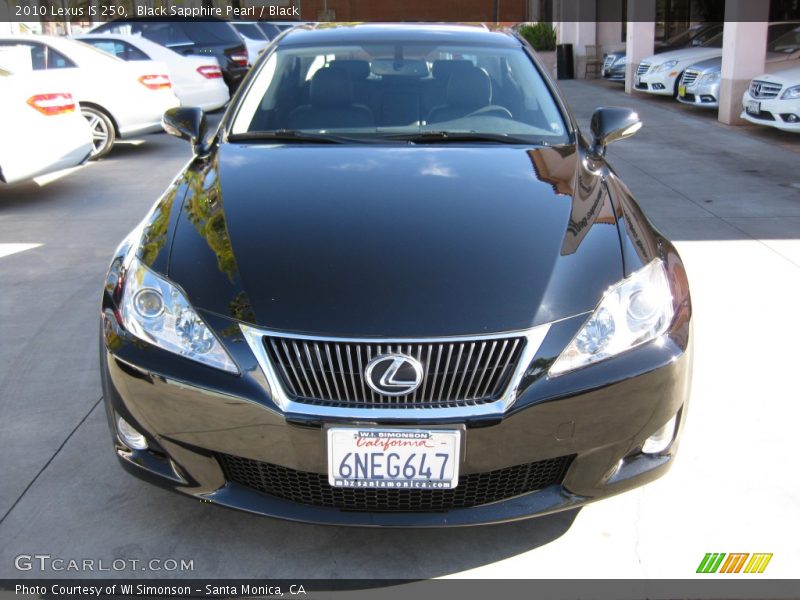 Black Sapphire Pearl / Black 2010 Lexus IS 250