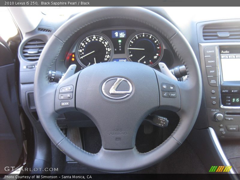 Black Sapphire Pearl / Black 2010 Lexus IS 250