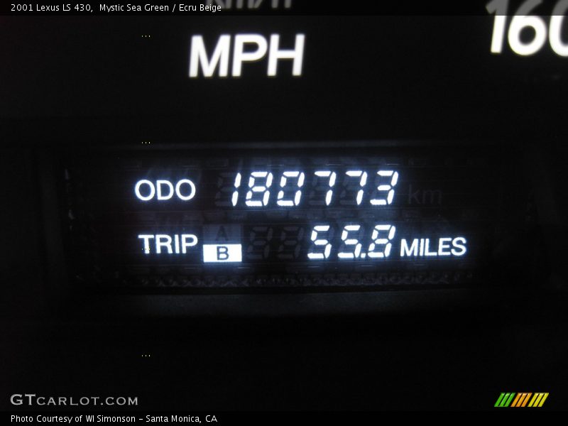 Mystic Sea Green / Ecru Beige 2001 Lexus LS 430