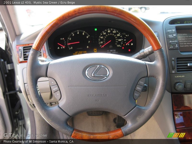 Mystic Sea Green / Ecru Beige 2001 Lexus LS 430