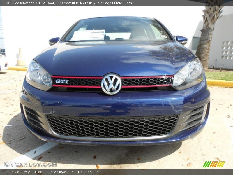 Shadow Blue Metallic / Interlagos Plaid Cloth 2013 Volkswagen GTI 2 Door