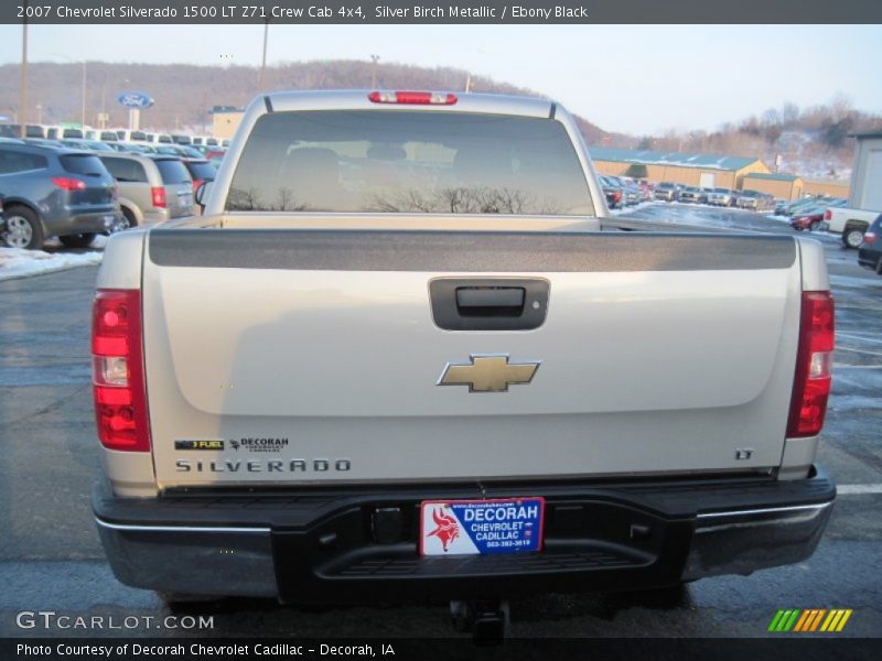 Silver Birch Metallic / Ebony Black 2007 Chevrolet Silverado 1500 LT Z71 Crew Cab 4x4