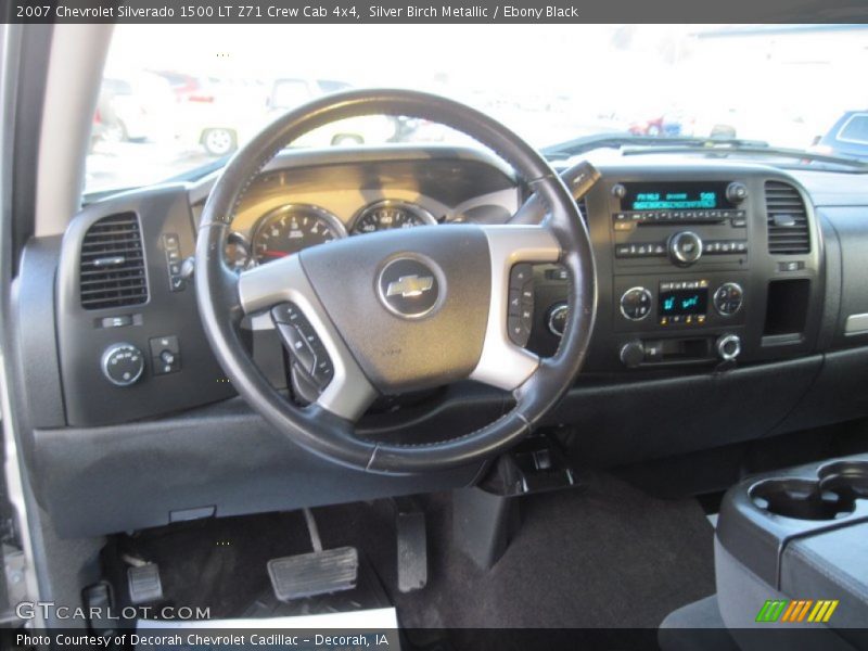 Silver Birch Metallic / Ebony Black 2007 Chevrolet Silverado 1500 LT Z71 Crew Cab 4x4