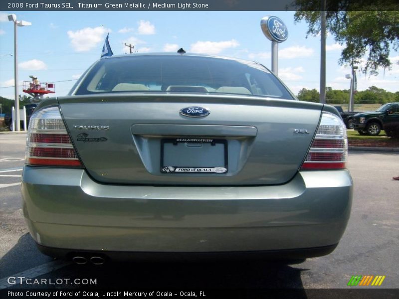 Titanium Green Metallic / Medium Light Stone 2008 Ford Taurus SEL