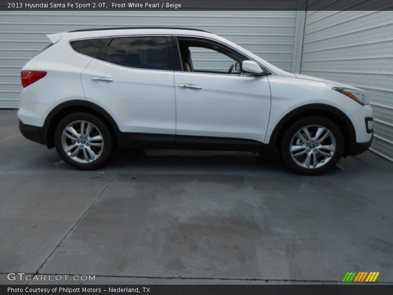 Frost White Pearl / Beige 2013 Hyundai Santa Fe Sport 2.0T