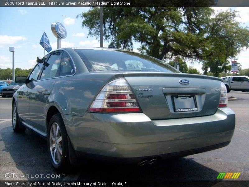 Titanium Green Metallic / Medium Light Stone 2008 Ford Taurus SEL