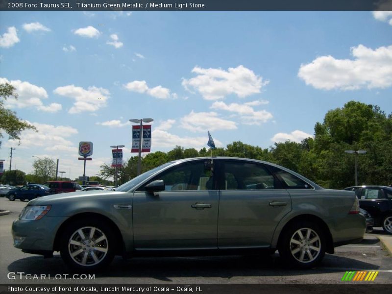 Titanium Green Metallic / Medium Light Stone 2008 Ford Taurus SEL