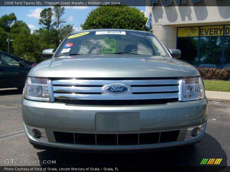 Titanium Green Metallic / Medium Light Stone 2008 Ford Taurus SEL