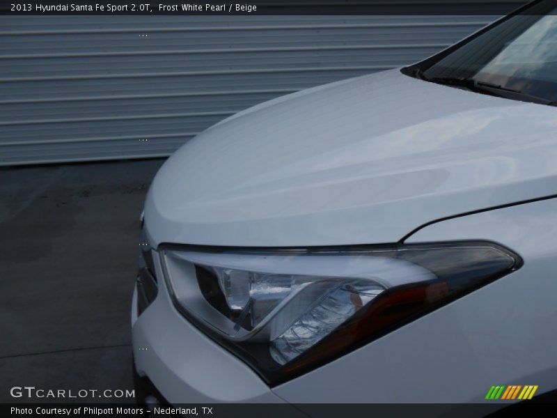 Frost White Pearl / Beige 2013 Hyundai Santa Fe Sport 2.0T