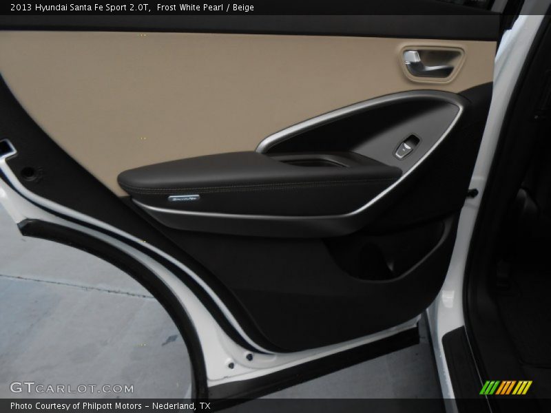 Frost White Pearl / Beige 2013 Hyundai Santa Fe Sport 2.0T