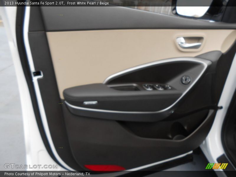 Frost White Pearl / Beige 2013 Hyundai Santa Fe Sport 2.0T