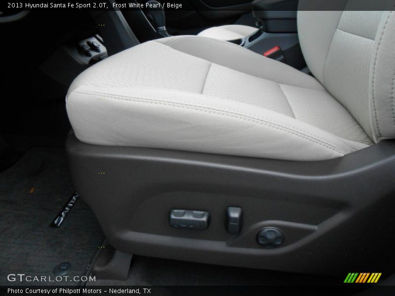 Frost White Pearl / Beige 2013 Hyundai Santa Fe Sport 2.0T