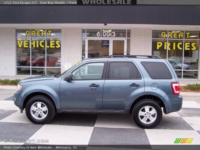 Steel Blue Metallic / Stone 2012 Ford Escape XLT