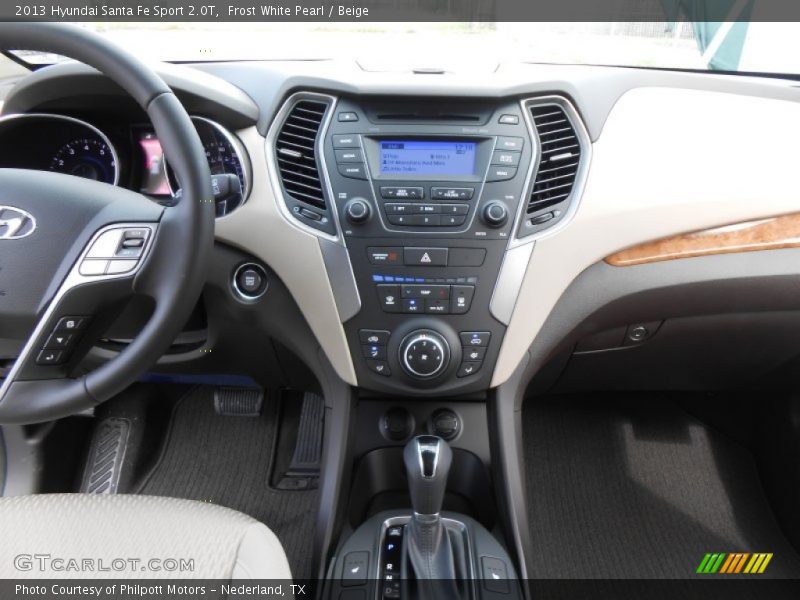 Frost White Pearl / Beige 2013 Hyundai Santa Fe Sport 2.0T
