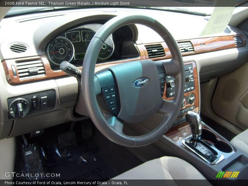 Titanium Green Metallic / Medium Light Stone 2008 Ford Taurus SEL