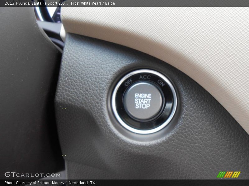 Frost White Pearl / Beige 2013 Hyundai Santa Fe Sport 2.0T