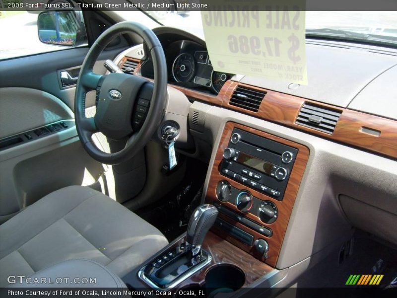 Titanium Green Metallic / Medium Light Stone 2008 Ford Taurus SEL