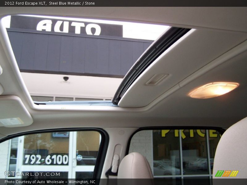 Steel Blue Metallic / Stone 2012 Ford Escape XLT