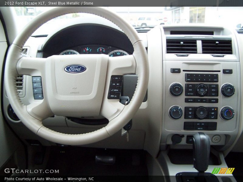 Steel Blue Metallic / Stone 2012 Ford Escape XLT