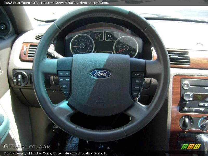 Titanium Green Metallic / Medium Light Stone 2008 Ford Taurus SEL
