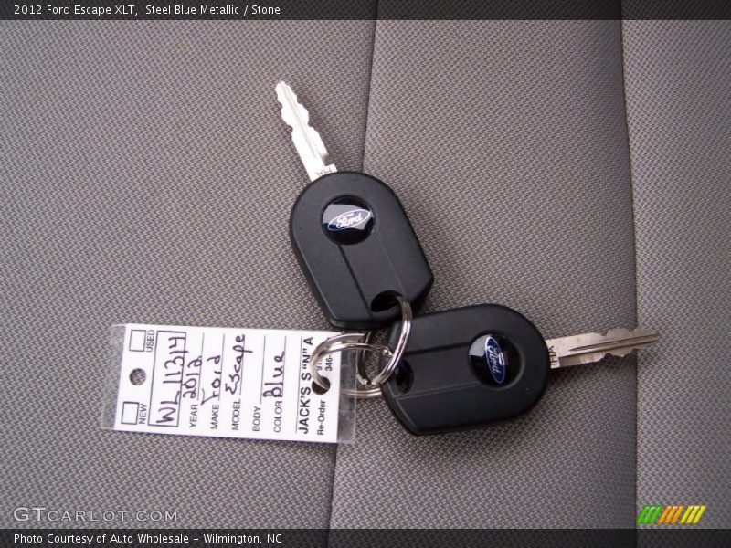 Steel Blue Metallic / Stone 2012 Ford Escape XLT