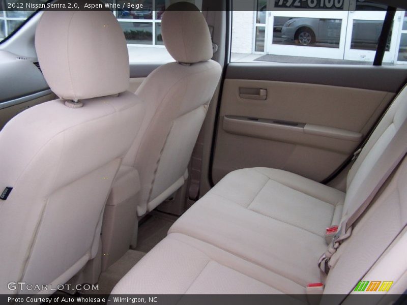 Rear Seat of 2012 Sentra 2.0